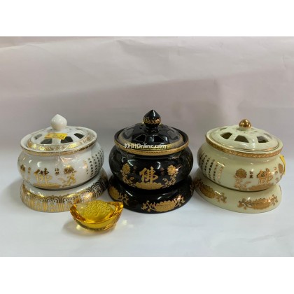 3寸佛字檀香炉